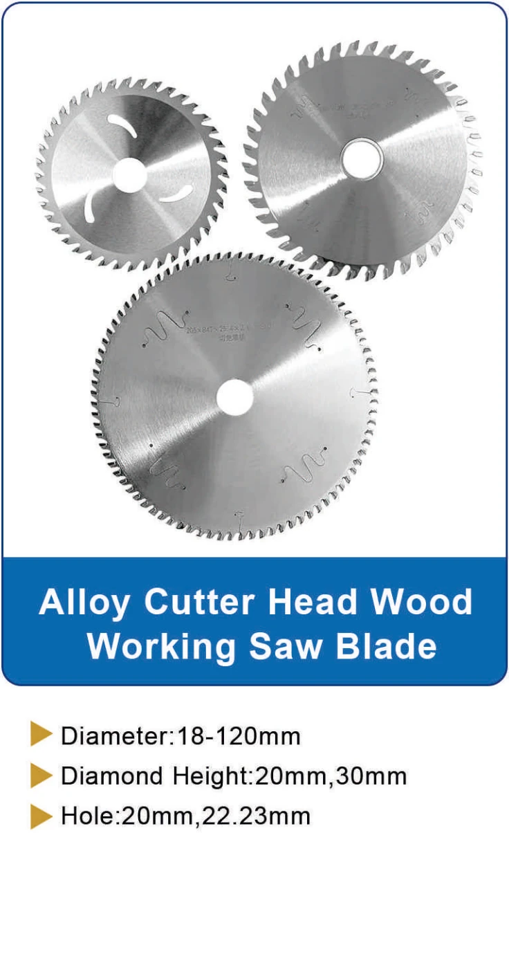 Alloy-Tipped Woodworking Saw Blade catalog specifications