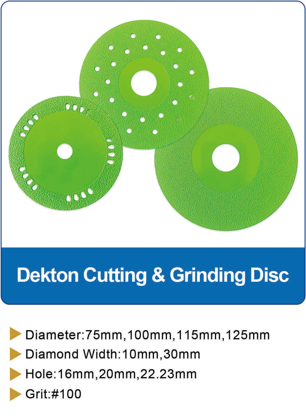 Dekton Cutting and Grinding Disc catalog specifications