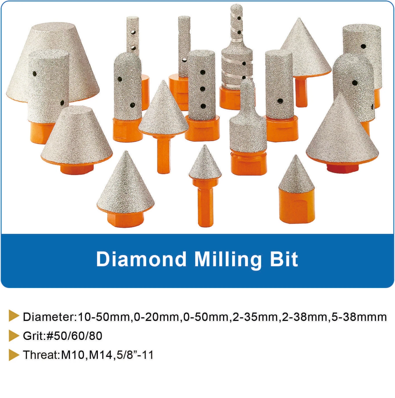 Diamond Milling Bit - Profile Shapes catalog specifications