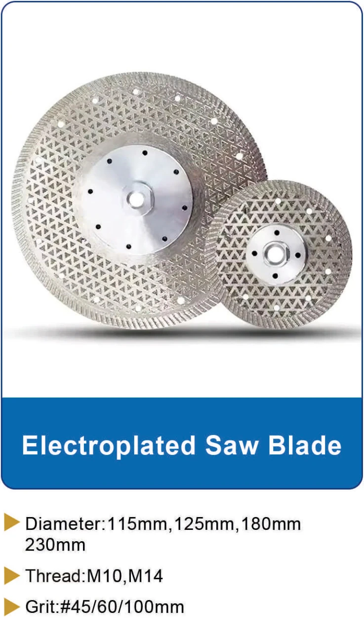 Electroplated Saw Blade Design A catalog specifications