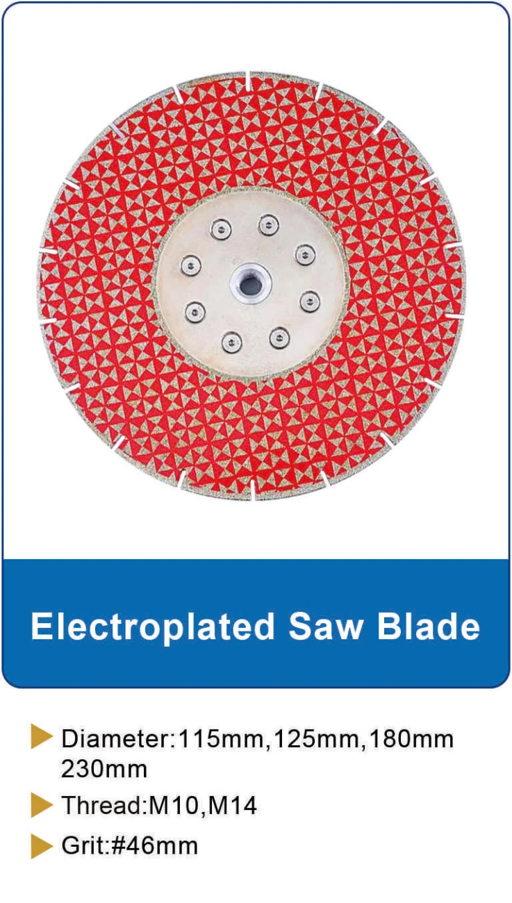 Electroplated Saw Blade Design B catalog specifications