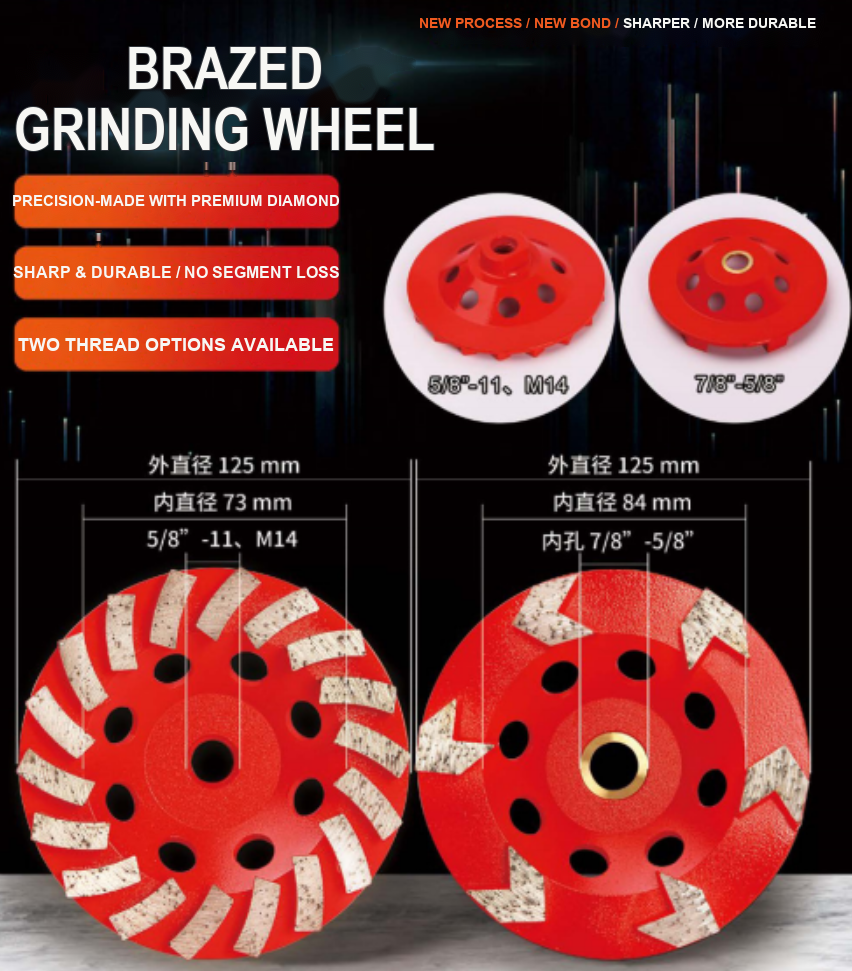 Brazed Grinding Wheel - Turbo Saw-Tooth Style