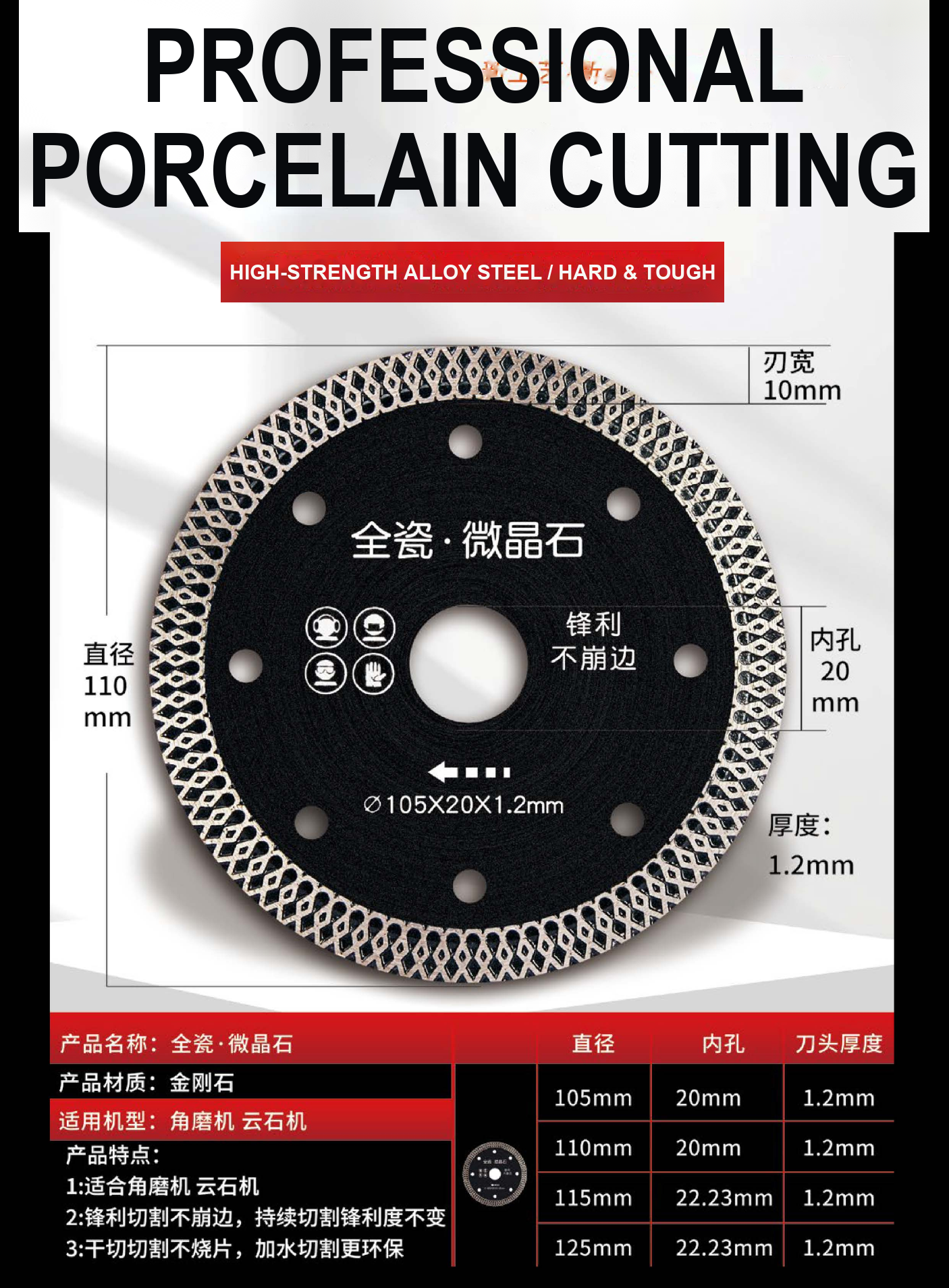 Porcelain & Microcrystal Cutting Blade detail image